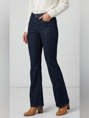 Joe's Wide Leg Dark Wash Mid Rise  Boot Cut Flare Jeans (Sz 29) Lux Capsule